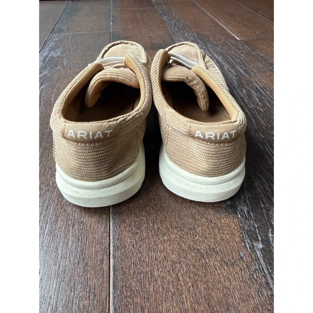 Ariat‎ Kids Hilo Corduroy Tan Brown Slip On Moc Toe Shoes 10053799 Size 3M